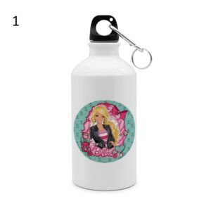 Botella blanca de aluminio con logo impreso