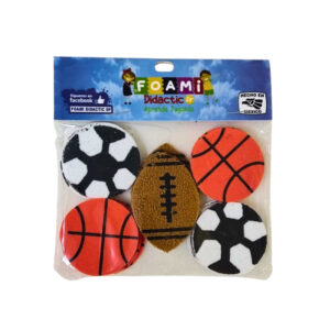 Estuche de juego didáctico con figuras de pelotas