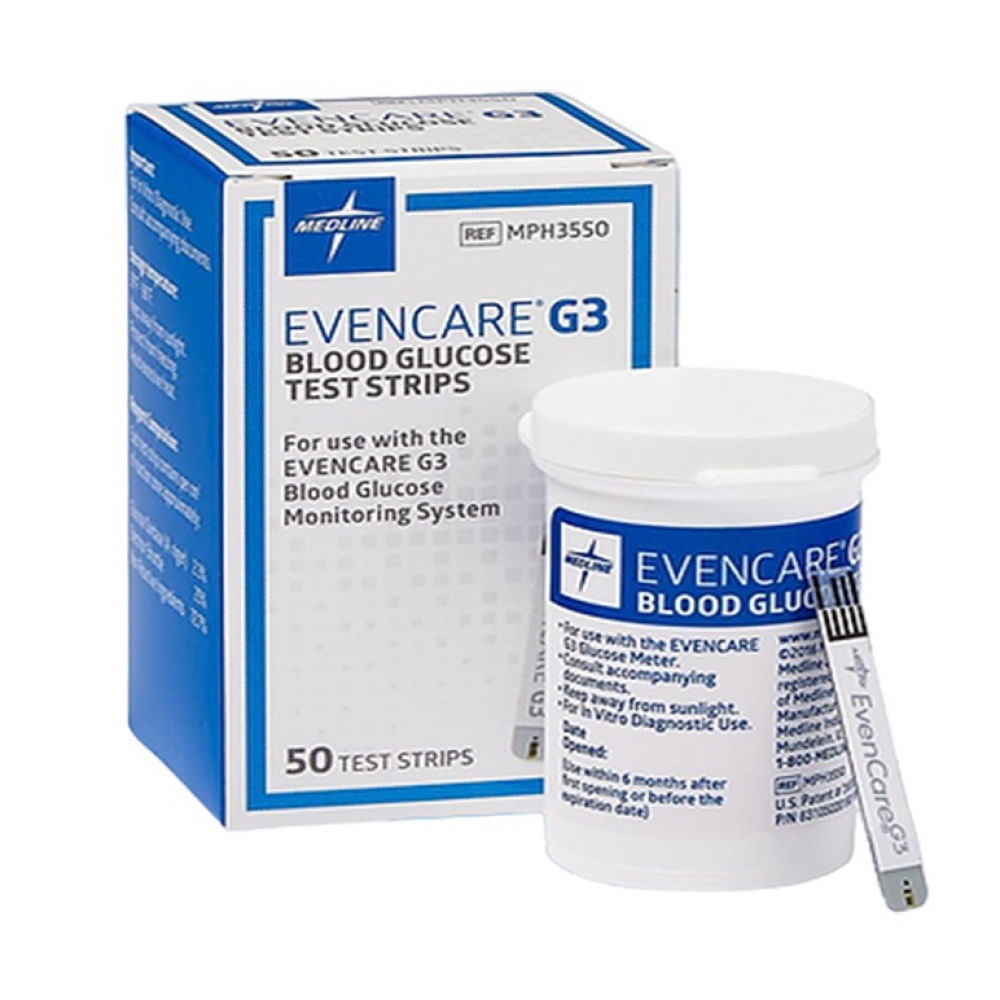 Tiras reactivas de glucosa en sangre. EvenCare G3 (50 u)