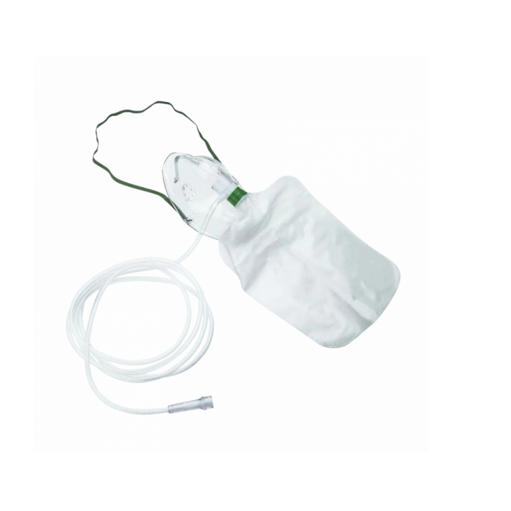 Mascarilla de oxígeno con bolsa reservorio (2. 1 m / 7 ft)