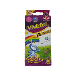 Estuche de crayones redondos Vividel (6 u)