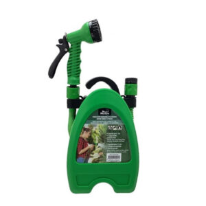 Manguera de jardín expandible 7. 5 m verde y negro de nylon pvc 19 x 14 x 28 cm Max Motor