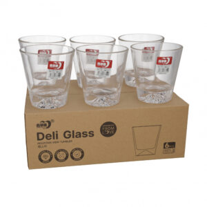 Juego de vasos de cristal para whisky Qing Ping Guo (6 u)