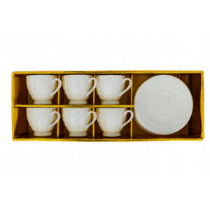 Tasas de café de cerámica color blanco