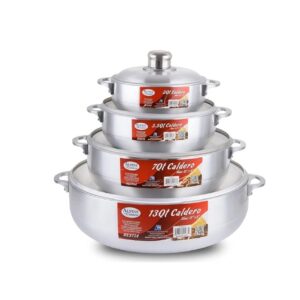 Juego de 4 calderos de aluminio