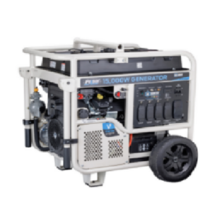 Planta electrica heavy duty de 15, 000 watts (hybrida) de gasolina y gas propano