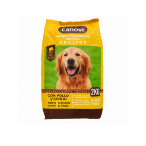 Alimento seco para perros adultos con pollo y cerdo Canovi (2 kg / 4. 41 lb)