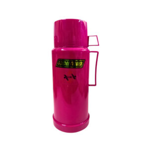 Termo grande con tapa y vaso rosado fucsia Golden Flower
