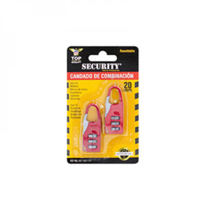 Juego de 2 candados de 20 mm de combinación para maleta de equipaje Security (3 u)