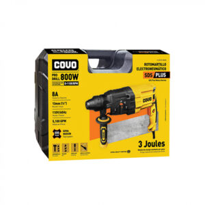 Rotomartillo Taladro electroneumático – Chipijama – con función de taladro con caja herramienta Covo (800 w)