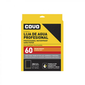 Lija de agua grano No. 60 Covo (20 u)