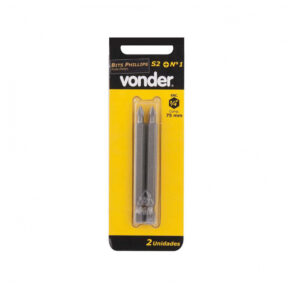 Punta de destornillador Phillips de 1/4" x 75 mm Vonder (2 u)