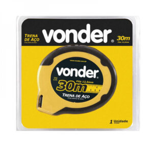 Cinta métrica larga de acero 30 m x 12. 5 mm Vonder