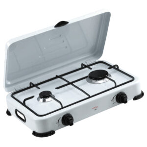 Cocina de gas para meseta 2 quemadores blanca