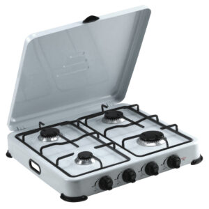 Cocina de gas para meseta 4 quemadores blanca