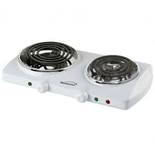 Cocina electrica 2 quemadores blanca brentwood