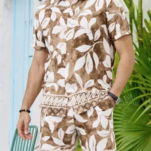 Conjunto de Camiseta y Shorts Tie-Dye Tropical