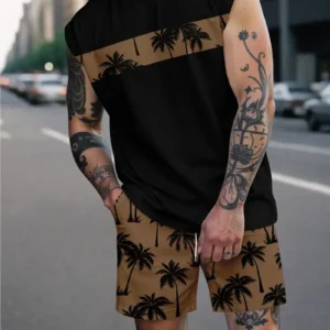Conjunto  Pantalones Cortos Estampados y Camiseta Sin Mangas