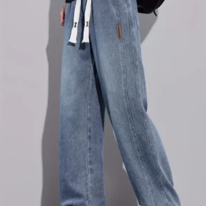 Pantalones de Hombre Imitación Denim Lavado Claro