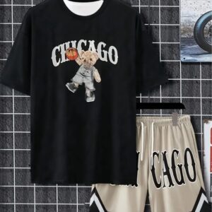 Conjunto de Camiseta de Manga Corta y Shorts de Baloncesto