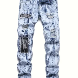 Pantalones vaqueros de mezclilla elástica para hombre