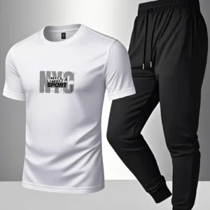 Conjuntocamiseta manga corta para hombre y pantalones casuales