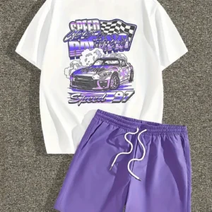 Conjunto de camisetas para hombre con diseño de coche de carrera