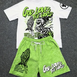 Camiseta de manga corta y shorts para hombre
