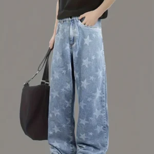 Pantalones de Hombre con Efecto Desgastado y Lavado Blanco