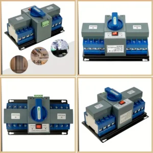 Interruptor Automático de Transferencia Doble Potencia 4P 63A (DPDS) – Interruptor Bidireccional AC 110V/220V para Uso Pesado