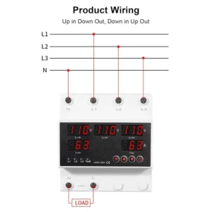 Interruptor de Transferencia Automático de 3 Fases y 4 Cables ATS 63A con Protección