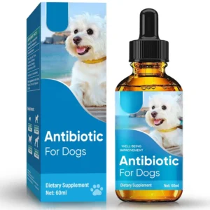 Gotas Antibióticas para Perros, Adecuadas para Perros de Todo Tamaño | 60ML Antibiótico para Perros 2 Fl Oz