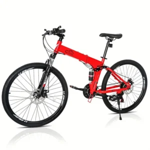 Bicicleta de montaña plegable Shimano Speed 26" con cuadro de acero, para hombre y mujer