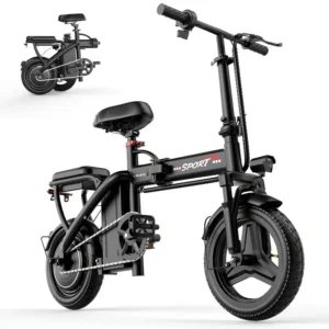 Bicicleta Eléctrica Plegable para Adultos 14″ 500W Alta Potencia con Alcance de 25 Millas