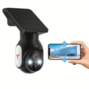 Cámaras de seguridad inalámbricas, paneles solares detección inteligente de cuerpo humano, audio bidireccional 720P, visión nocturna a color, WiFi 2.4G
