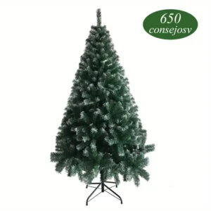 Árbol de Navidad artificial de 5/6/7/8 pies de nieve con 650 puntas de ramas