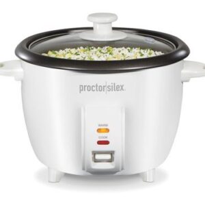 Olla arrocera electrica de 10 tazas - blanca