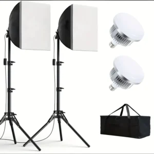 Kit de Iluminación Profesional para Fotografía con Softbox de 20″x28″