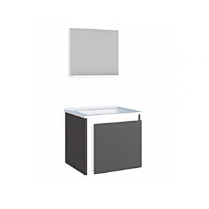 Mueble de baño blanco y negro en madera Cozimax Onyx