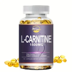 Cápsulas de L-Carnitina 1500mg - Mejora el rendimiento deportivo, apoyo para estilos de vida activos, 120 cápsulas de potenciador metabólico.