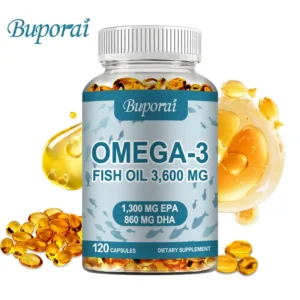 Óleo de Pescado Omega-3 - 3600mg - Apoya la salud ocular y cerebral, fortalece Rico en EPA y DHA - Sin gluten - 120 cápsulas