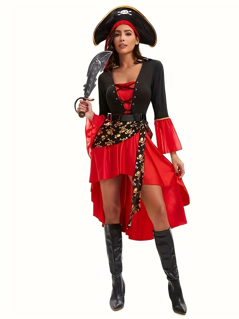 Conjunto de 3 Piezas de Disfraz de Pirata Mujer