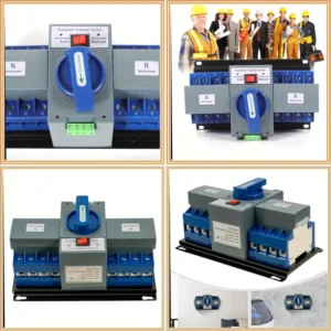 Interruptor Automático de Transferencia Doble Potencia 4P 63A (DPDS) – Interruptor Bidireccional AC 110V/220V para Uso Pesado
