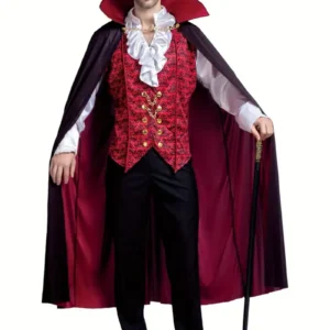 Disfraz de Vampiro Gótico para Hombre con Capa