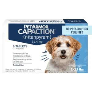 PETARMOR CAPACTION Tratamiento Oral de Acción Rápida contra Pulgas para Perros Pequeños