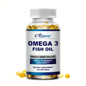 Aceite de Pescado Omega 3 de Alta Resistencia Alliwise - Suplemento de Aceite de Pescado , 120 cápsulas
