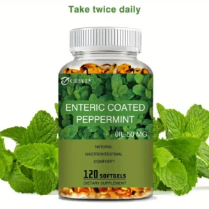 Menta Recubierta Enterci - Confort Gastrointestinal Natural, Apoyo a la Salud del Intestino y Digestiva - 120pcs