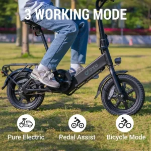 Bicicleta Eléctrica DYU  Plegable para Adultos y Adolescentes, 350W 36V/7.5AH