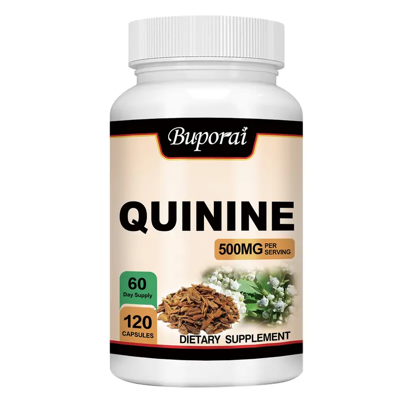 Quinina 500mg - Apoyo digestivo, salud de las piernas, alta absorción, apto para hombres y mujeres - 120 piezas