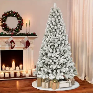 Árbol de Navidad Blanco Copo - Set en Caja (1.8 metros, Flocado)